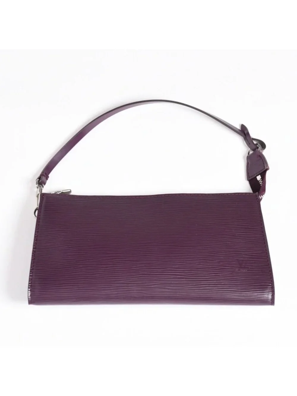 Louis Vuitton Pochette Accessoires Pouch Epi Purple Silver